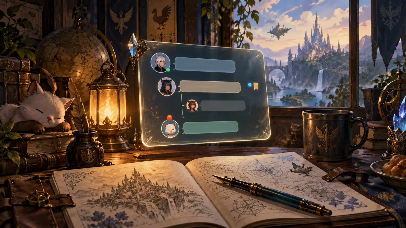 XivDispatch concept illustration; not an in-game screenshot